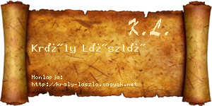 Krály László névjegykártya